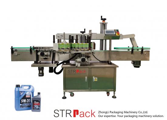 lubricating oil Front Back Labeling Machine