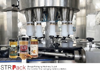 Automatische 12-Kopf-Rotationsabfüll- und Verschließanlage für Pulver und feine Granulate