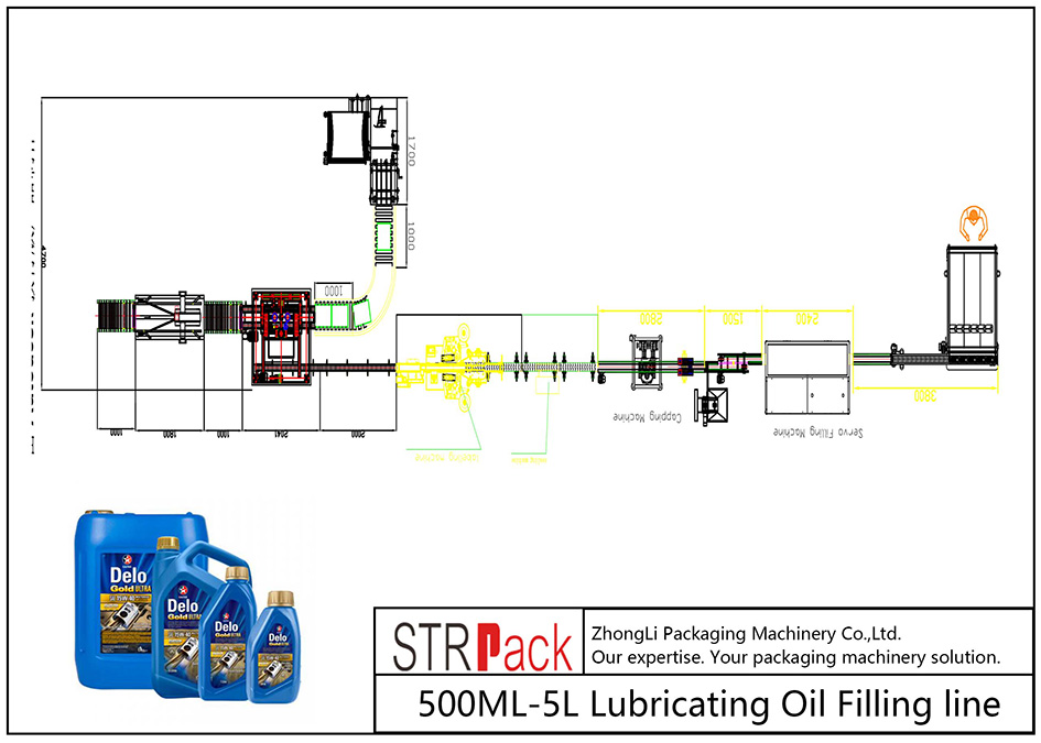 Automatische 500-ml-5-l-Schmieröl-Füllleitung
