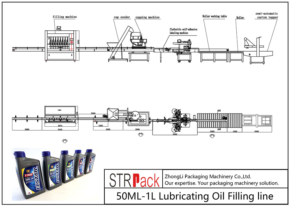 Automatische 50-ml-1-l-Schmieröl-Füllleitung
